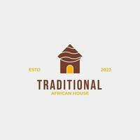 creatief traditioneel Afrikaanse huis logo ontwerp concept illustratie idee vector