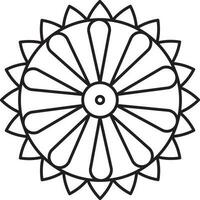 illustratie van mandala symbool icoon in lijn kunst. vector