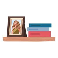 plank met portret vector