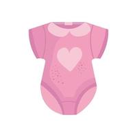 baby roze jurk met hart pictogram vector