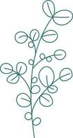 groen rustiek biologisch bladeren botanisch schetsen illustratie fabriek kunst vector