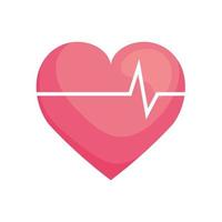 hart cardio met lijn pulse pictogram vector