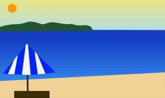 zomer strand tafereel achtergrond ontwerp vector