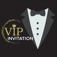 vip uitnodiging, smoking icoon vector illustratie symbool