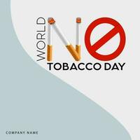 roken stopzetting. wereld Nee tabak dag.vector illustratie. tabak dag creatief ontwerp. banier vector kunst