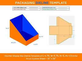 voedsel verwant teller Scherm doos deline sjabloon 4.75x5.75x5 duim vector