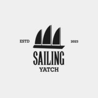 creatief het zeilen jacht, schip, reis en marinier logo ontwerp vector concept illustratie idee