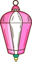 roze Arabisch lantaarn Aan wit achtergrond. vector