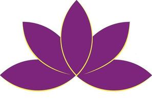 mooi Purper lotus bloem icoon in vlak stijl. vector