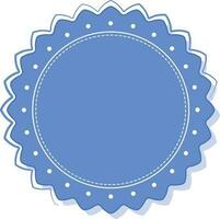 leeg ronde etiket element in blauw kleur. vector