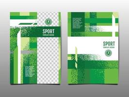 sport ontwerp lay-out sjabloonontwerp groene sport achtergrond vector