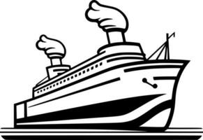 cruise, zwart en wit vector illustratie