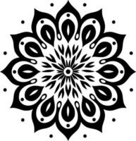 mandala, zwart en wit vector illustratie