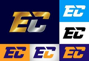 eerste brief e c logo ontwerp vector sjabloon. grafisch alfabet symbool voor zakelijke bedrijf identiteit