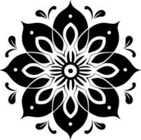 mandala, minimalistische en gemakkelijk silhouet - vector illustratie