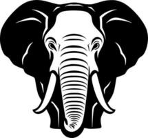 olifant, zwart en wit vector illustratie