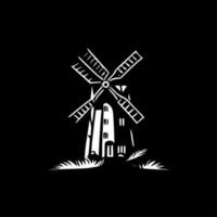 windmolen - minimalistische en vlak logo - vector illustratie