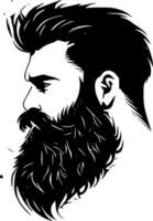 baard, minimalistische en gemakkelijk silhouet - vector illustratie