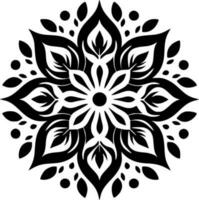 mandala, minimalistische en gemakkelijk silhouet - vector illustratie