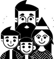 familie - minimalistische en vlak logo - vector illustratie