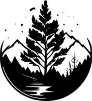 natuur - minimalistische en vlak logo - vector illustratie
