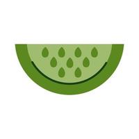 watermeloen fruit platte stijlicoon vector