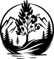 natuur - minimalistische en vlak logo - vector illustratie