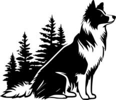 grens collie - hoog kwaliteit vector logo - vector illustratie ideaal voor t-shirt grafisch