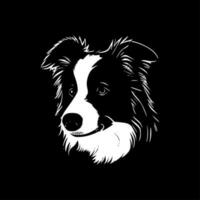 grens collie - minimalistische en vlak logo - vector illustratie