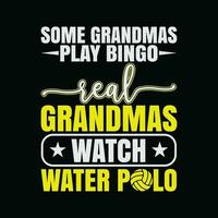 sommige oma's Speel bingo echt oma's kijk maar water polo vector