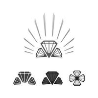 diamant en juweel ontwerp vector logo sjabloon symbool