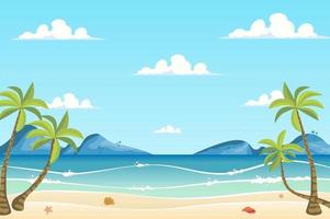 zomer zee strand landschap achtergrond vector