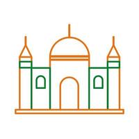 moskee moslim tempel lijn stijlicoon vector