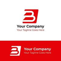 bedrijf logo grafisch vector ontwerp met eerste brief b in rood