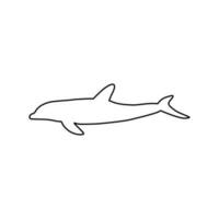 nautische dolfijn. zee onderwater- dier. vector illustratie