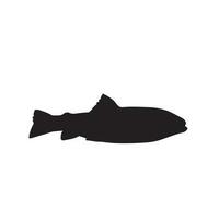 schattig zwart silhouet vis vector illustratie icoon. tropisch vis, zee vis, aquarium vis