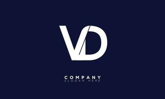 vd alfabet letters initialen monogram logo dv, v en d vector