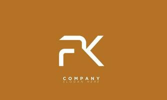 fk alfabet letters initialen monogram logo kf, f en k vector