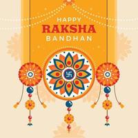 gelukkige raksha bandhan-kaart vector