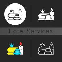 spa donker thema pictogram vector