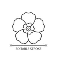 hibiscus syriacus lineaire pictogram vector