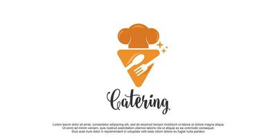 catering voedsel logo sjabloon met creatief concept en stijl ontwerp voor bedrijf vector