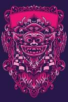 balinees barong masker vector beeld kunst