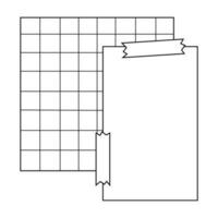 schattig papier stickers voor notities. ruw, slordig textuur. digitaal kogel logboek. vector