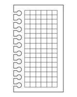 schattig papier stickers voor notities. ruw, slordig textuur. digitaal kogel logboek. vector