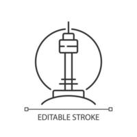 n seoul tower lineaire pictogram vector