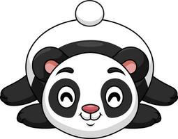 schattig baby tekenfilm panda slapen vector