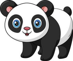 schattig baby tekenfilm panda Aan wit achtergrond vector