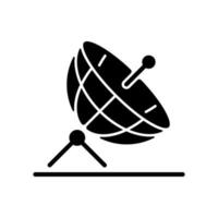 satellietschotel zwart glyph pictogram vector