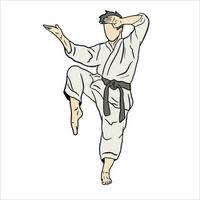 illustratie van karate figuur vector